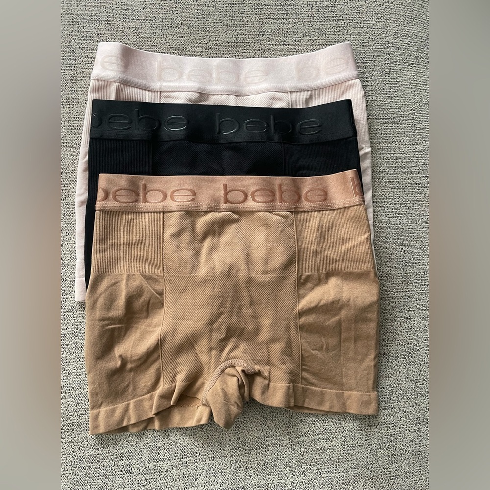 Bebe Seamless Boxer Briefs Trio - Black, Cream, Tan